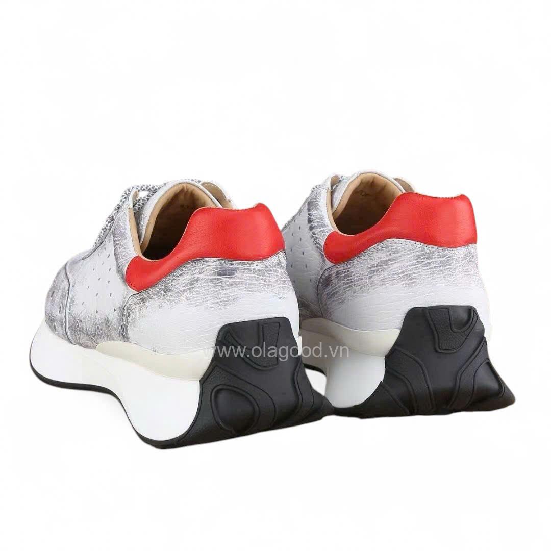 Giày thể thao da đà điểu - GTT0118D - Hình ảnh 10