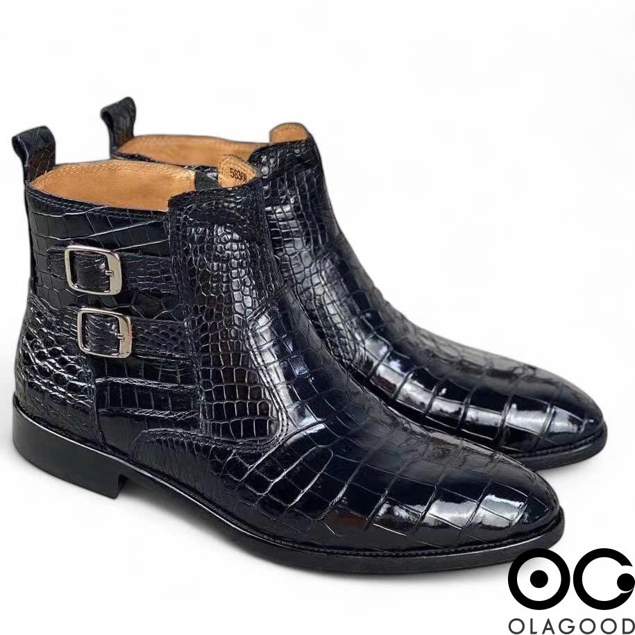 Boots nam da cá sấu cao cấp - GB016S - Hình ảnh 3