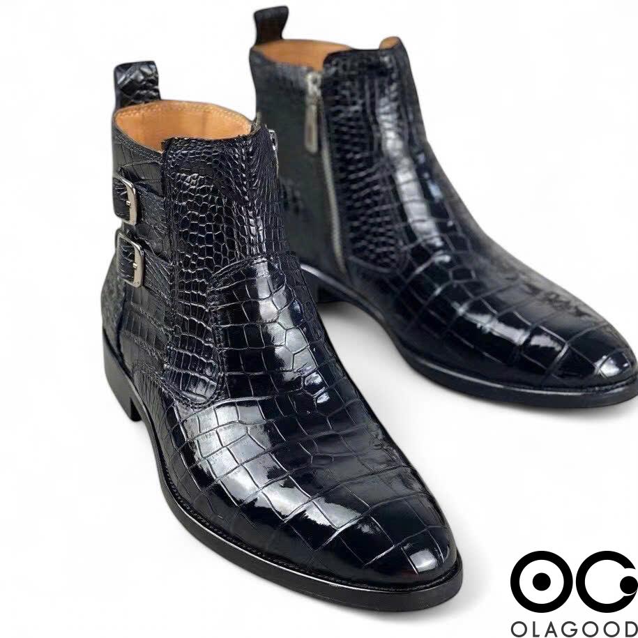 Boots nam da cá sấu cao cấp - GB016S - Hình ảnh 4