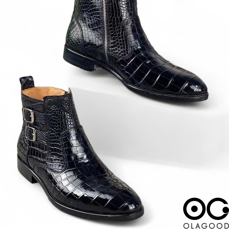 Boots nam da cá sấu cao cấp - GB016S - Hình ảnh 7