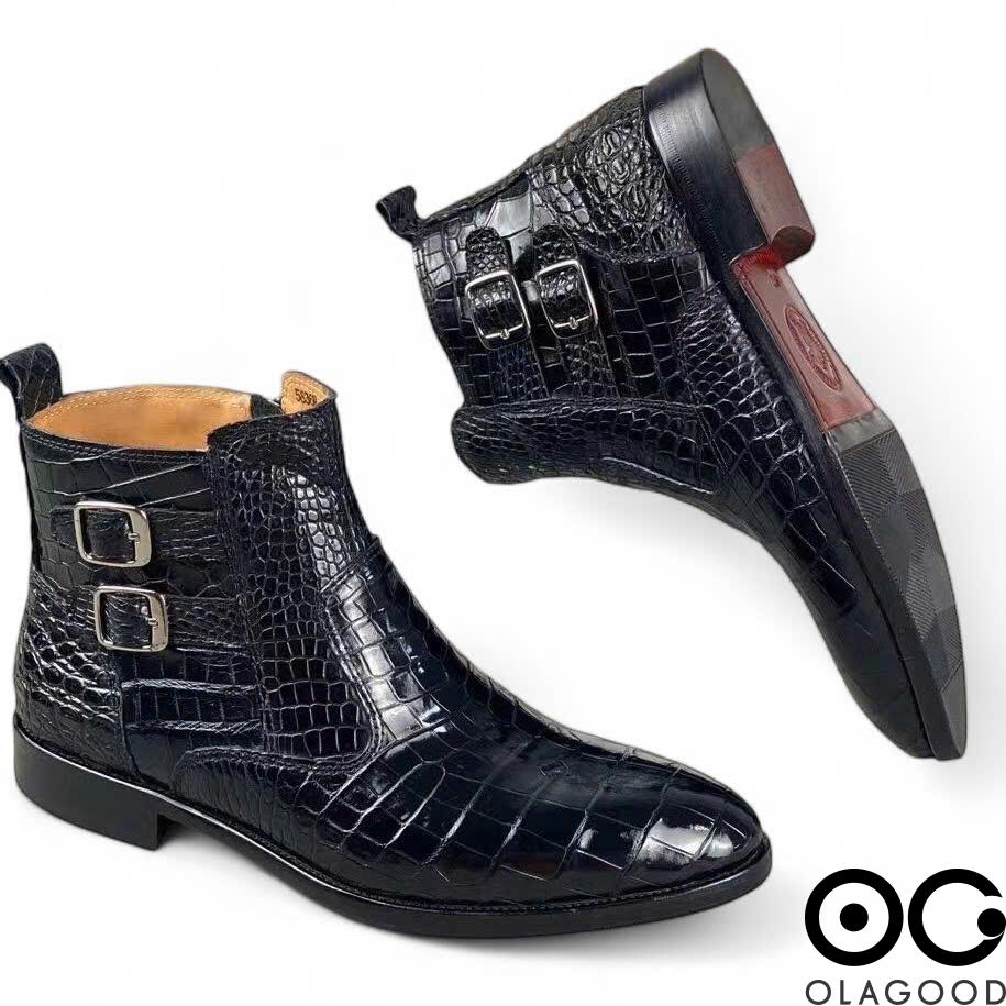 Boots nam da cá sấu cao cấp - GB016S - Hình ảnh 8