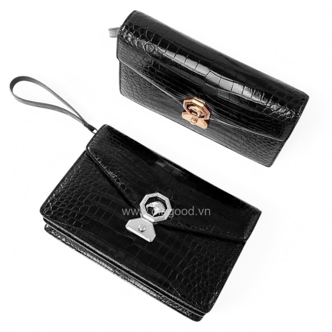 Clutch nam cầm tay da cá sấu - CL0112S - Hình ảnh 3
