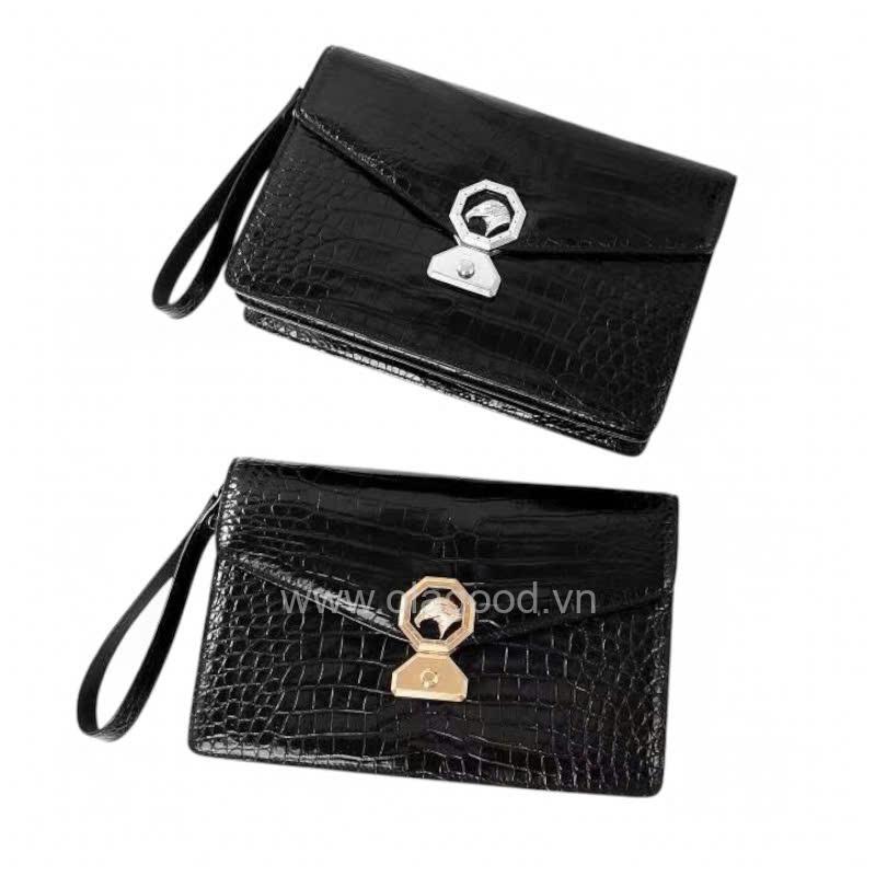 Clutch nam cầm tay da cá sấu - CL0112S - Hình ảnh 4