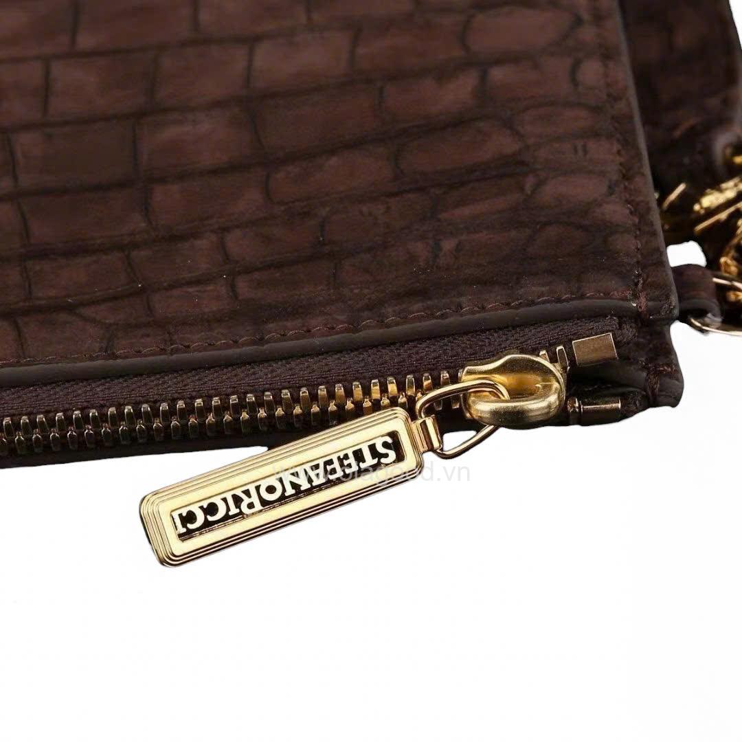 Clutch nam cầm tay da cá sấu nubuck - CL0111S - Hình ảnh 8