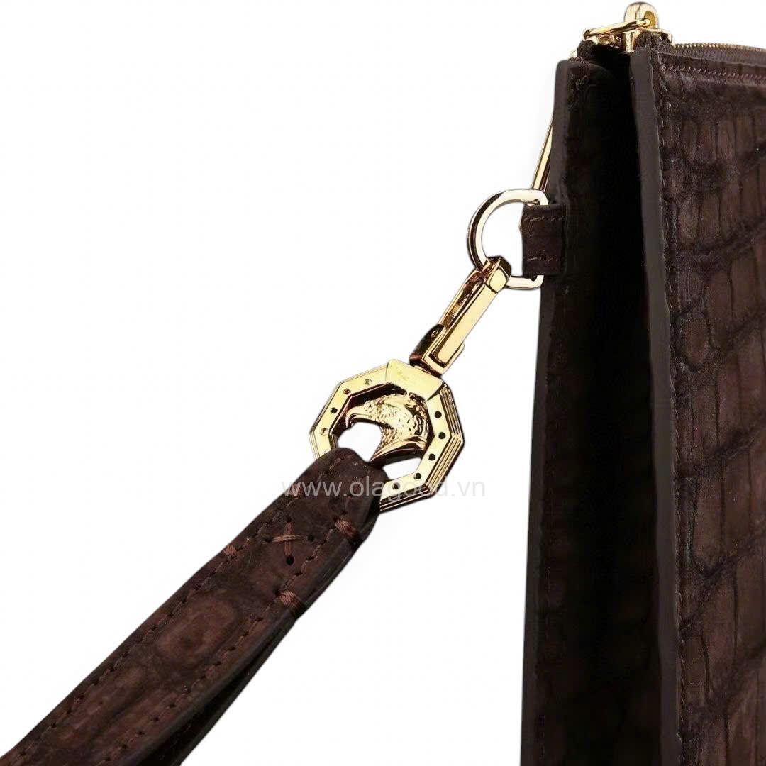 Clutch nam cầm tay da cá sấu nubuck - CL0111S - Hình ảnh 9