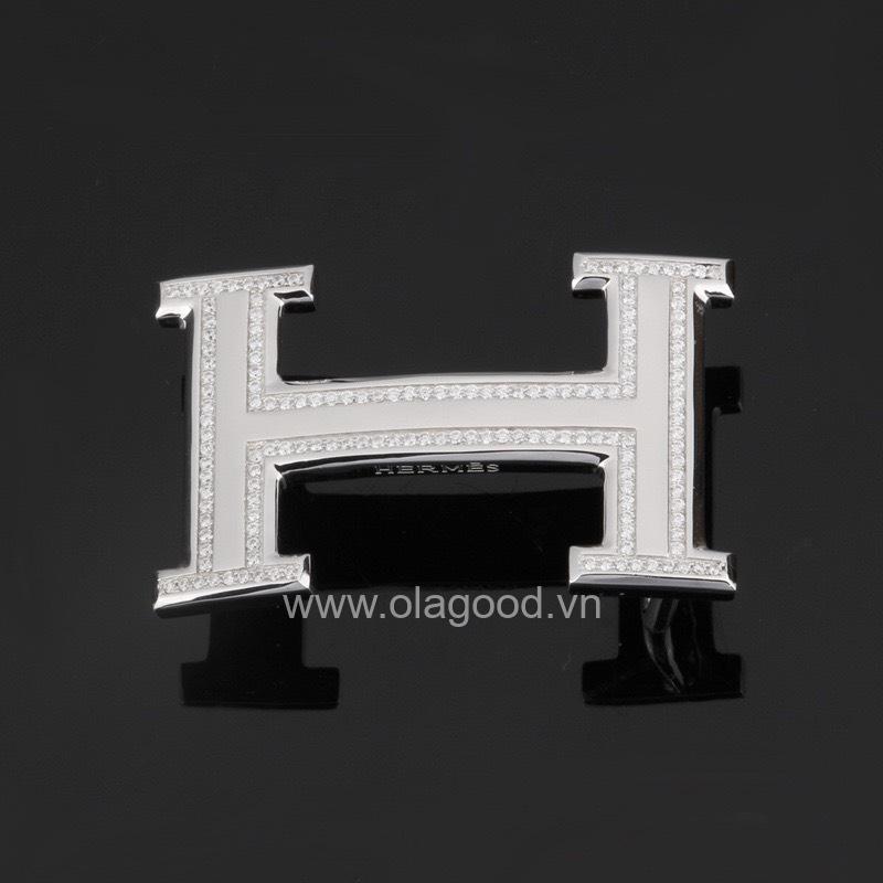 Đầu khóa thắt lưng chữ H đính đá bạc ý 925 - KB0137 - Hình ảnh 2