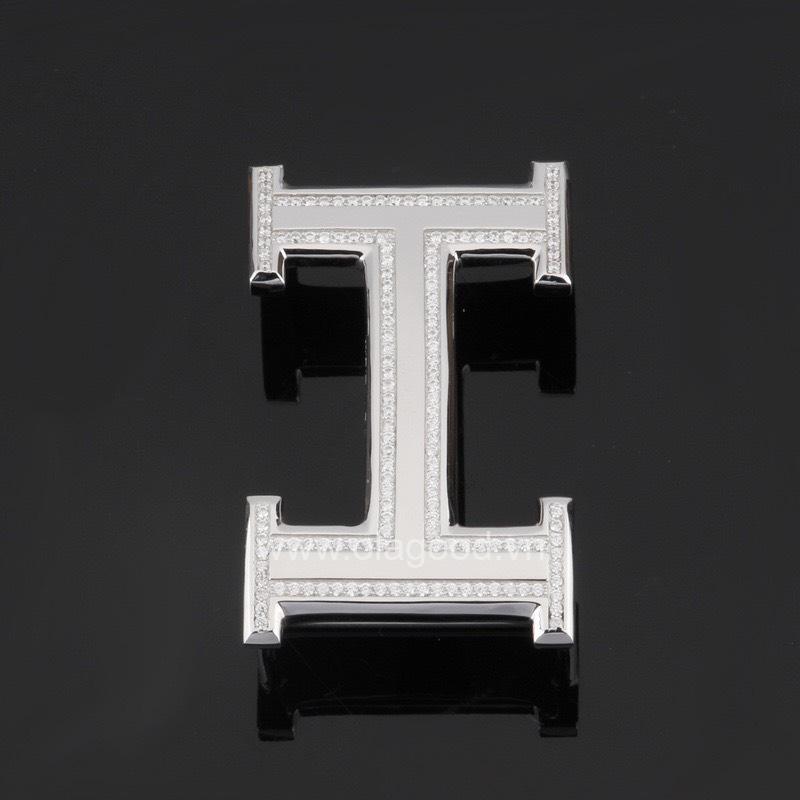 Đầu khóa thắt lưng chữ H đính đá bạc ý 925 - KB0137 - Hình ảnh 6