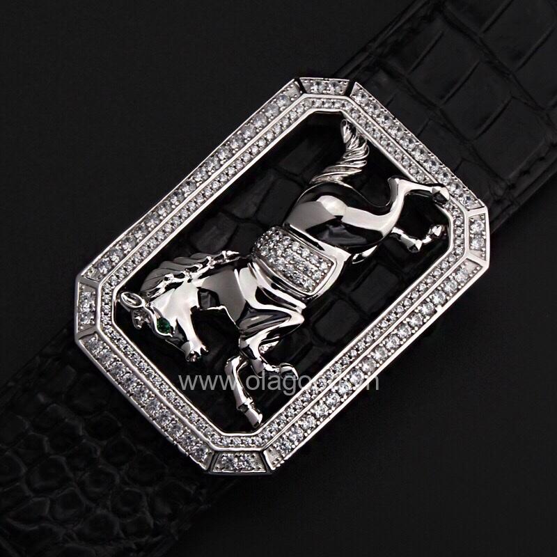 Đầu khóa thắt lưng tuổi ngựa bạc ý 925 - KB0155