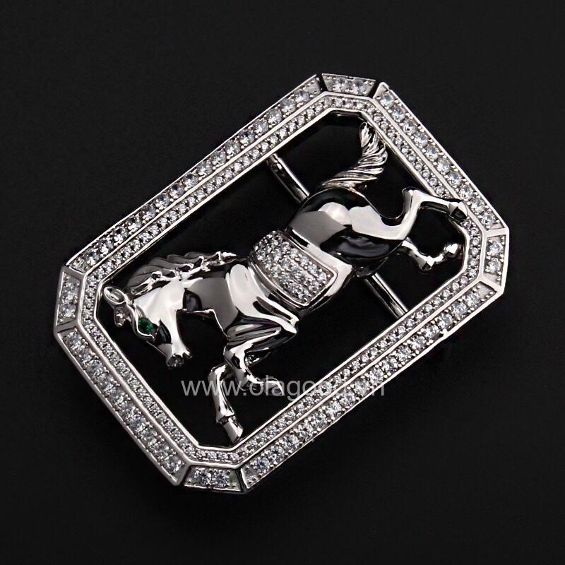 Đầu khóa thắt lưng tuổi ngựa bạc ý 925 - KB0155 - Hình ảnh 3