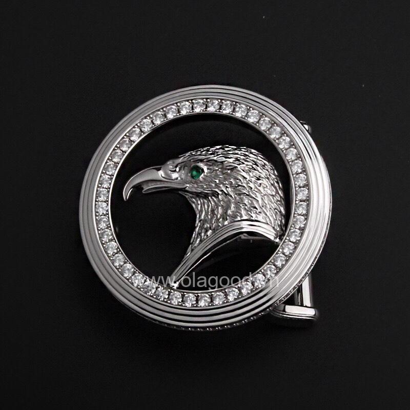 Đầu khóa thắt lưng hình đầu chim đại bang bạc ý 925 - KB0149 - Hình ảnh 2