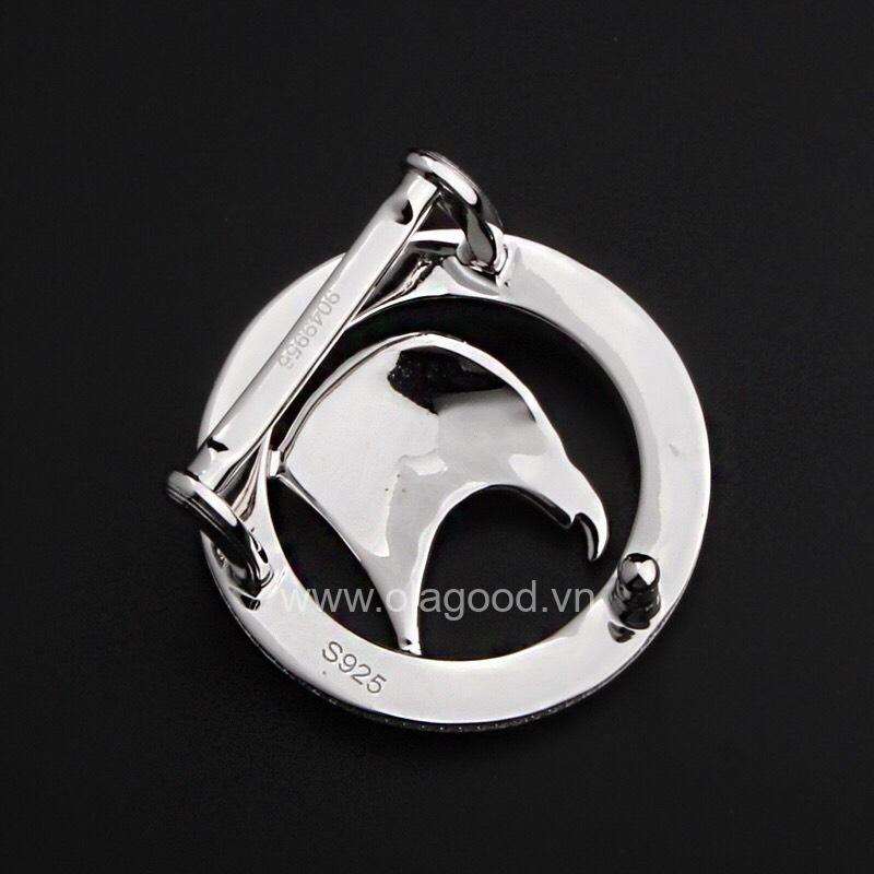 Đầu khóa thắt lưng hình đầu chim đại bang bạc ý 925 - KB0149 - Hình ảnh 4