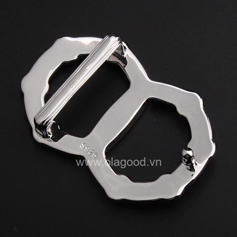 Đầu khóa thắt lưng hình số 8 bạc ý 925 - KB0131 - Hình ảnh 4