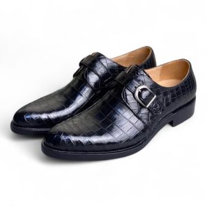 Giày Monkstrap nam da cá sấu - Giày handmade goodyear - GGY0118S