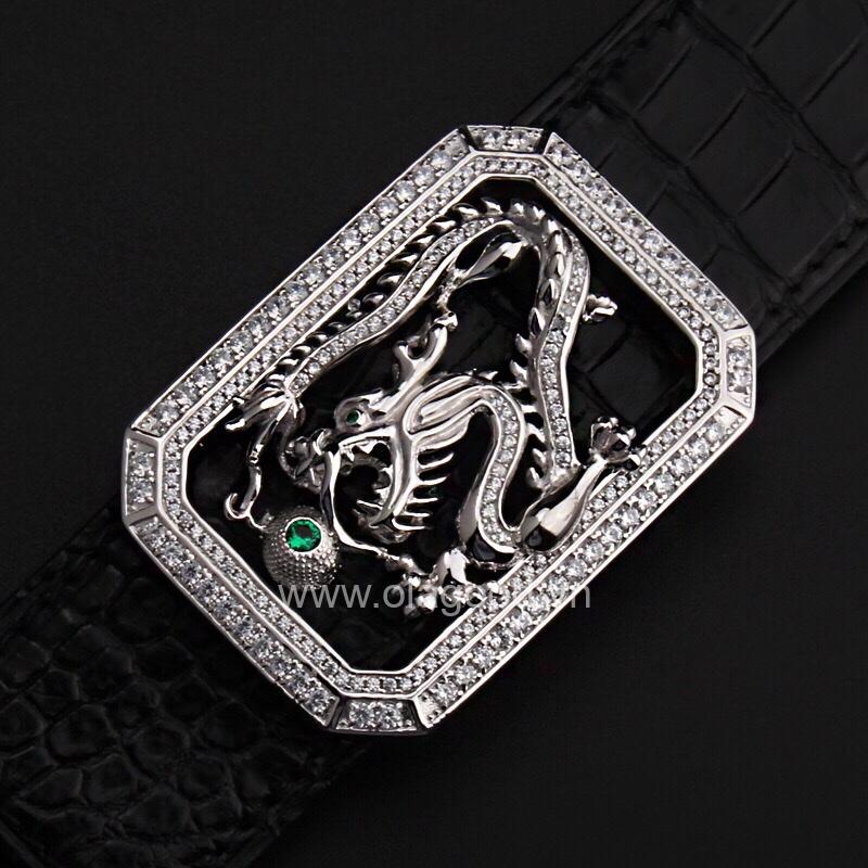 Khóa dây lưng bạc ý 925 tuổi rồng - KB0158