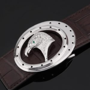 Khóa dây lưng bạc ý 925 hình trứng - KB0148