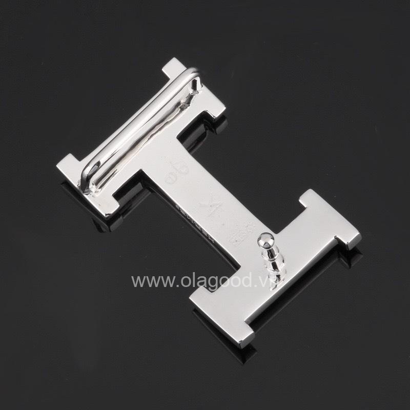 Khóa dây lưng chữ H bạc ý 925 đính đá - KB0139 - Hình ảnh 6