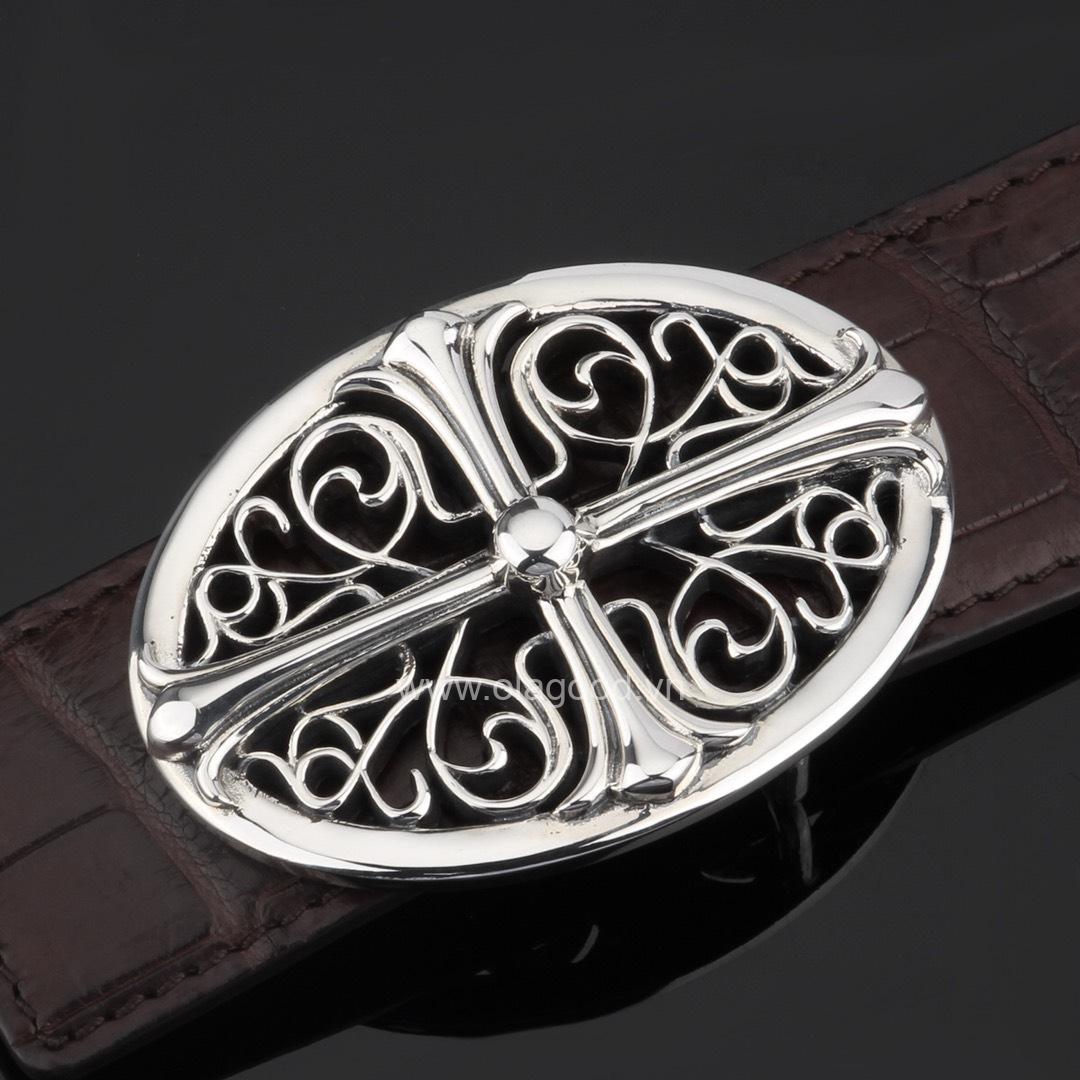 Khóa dây lưng hình trứng Cross Crostar bạc ý 925 nguyên chất - KB015