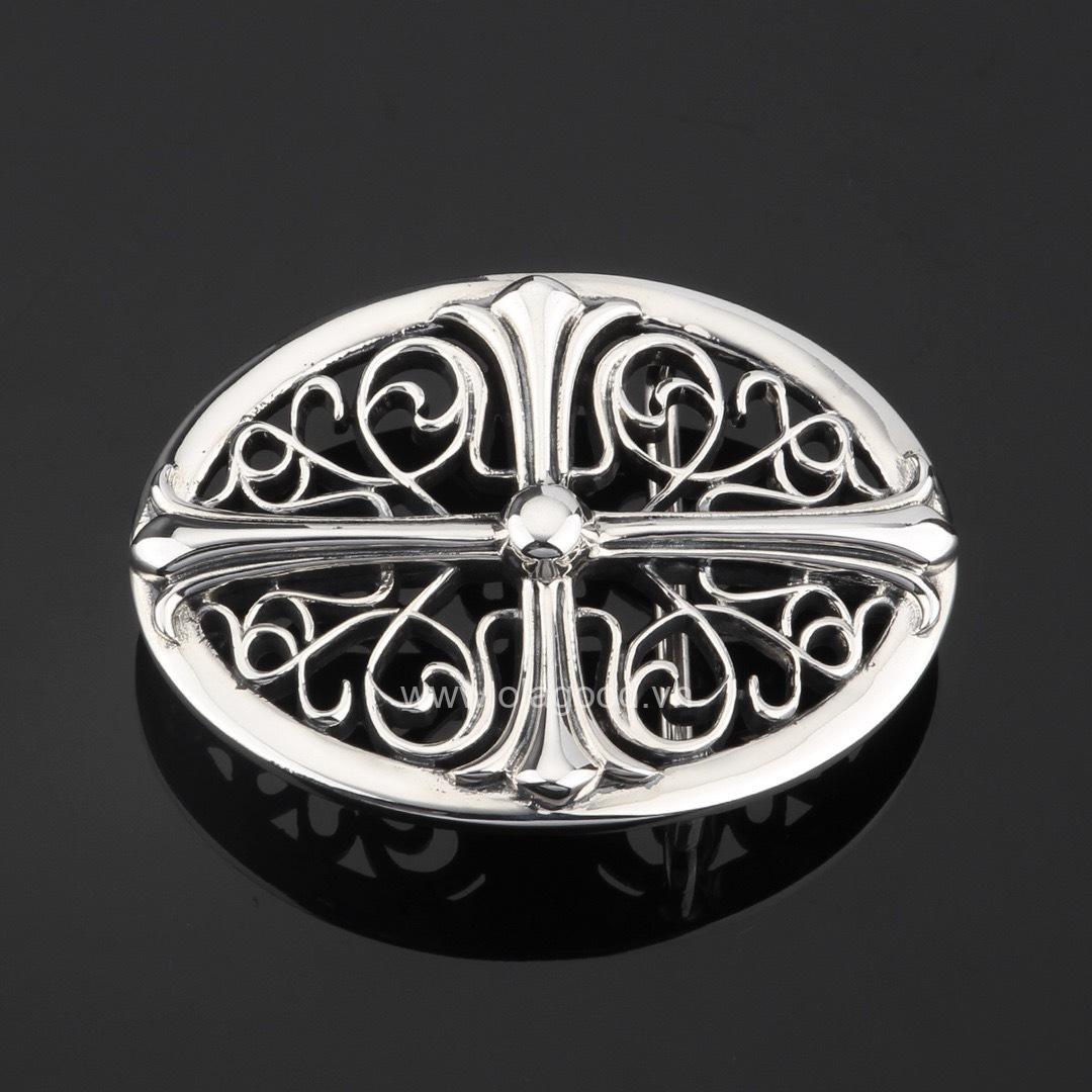 Khóa dây lưng hình trứng Cross Crostar bạc ý 925 nguyên chất - KB015 - Hình ảnh 2