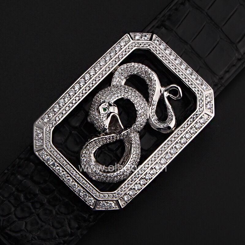 Khóa thắt lưng bạc ý 925 tuổi tỵ - KB0161