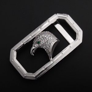 Khóa thắt lưng bạc ý 925 hình đầu đại bàng - KB0147