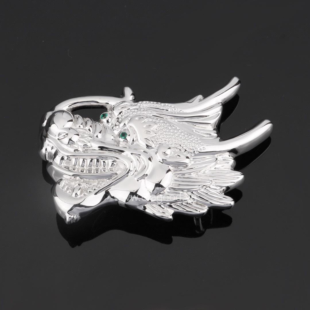 Khóa thắt lưng hình đầu rồng bạc ý 925 - KB0144 - Hình ảnh 2