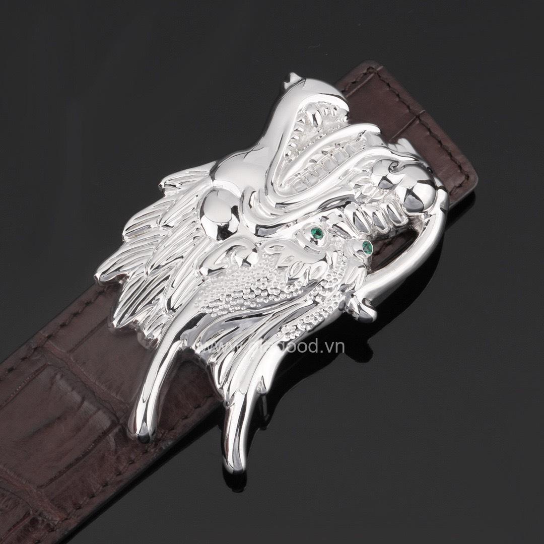 Khóa thắt lưng hình đầu rồng bạc ý 925 - KB0144 - Hình ảnh 3