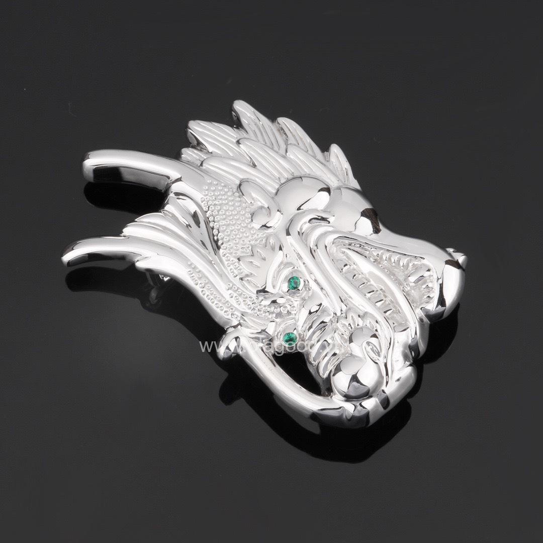 Khóa thắt lưng hình đầu rồng bạc ý 925 - KB0144 - Hình ảnh 5