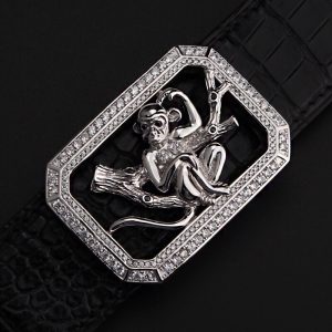 Mặt khóa dây lưng tuổi thân bạc ý 925 - Kb0157