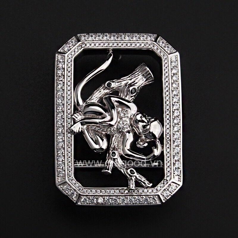 Mặt khóa dây lưng tuổi thân bạc ý 925 - Kb0157 - Hình ảnh 4