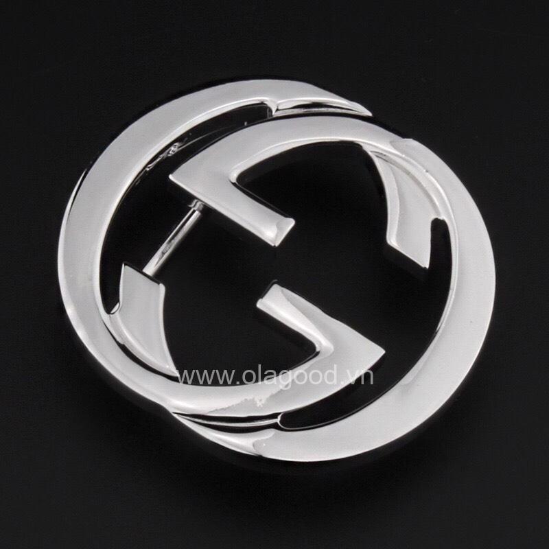 Mặt khóa thắt lưng Gucci bạc ý 925 - KB0126