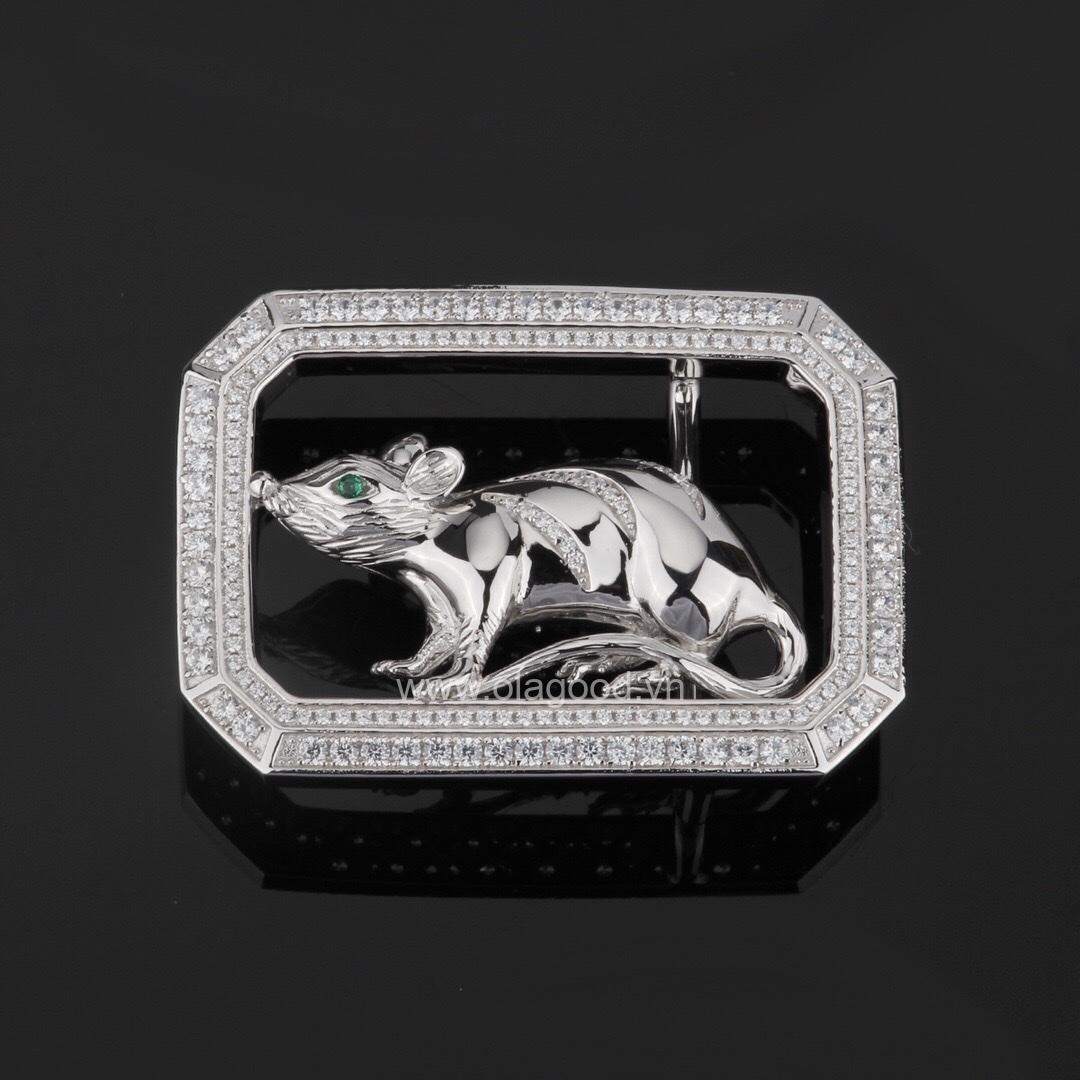 Mặt thắt lưng bạc ý 925 tuổi tý - KB0160 - Hình ảnh 2