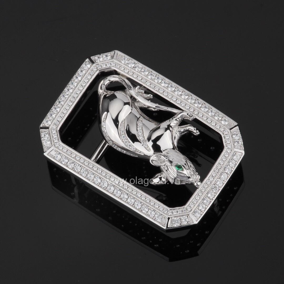 Mặt thắt lưng bạc ý 925 tuổi tý - KB0160 - Hình ảnh 4