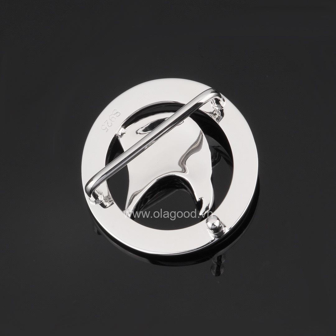 Mặt thắt lưng hình chim đại bàng bạc ý 925 - KB0150 - Hình ảnh 6