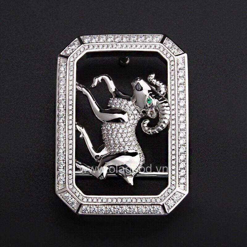 Mặt thắt lưng tuổi mùi bạc ý 925 - KB0154 - Hình ảnh 3