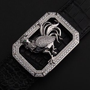 Mặt thắt lưng tuổi dậu bạc ý 925 - KB0152