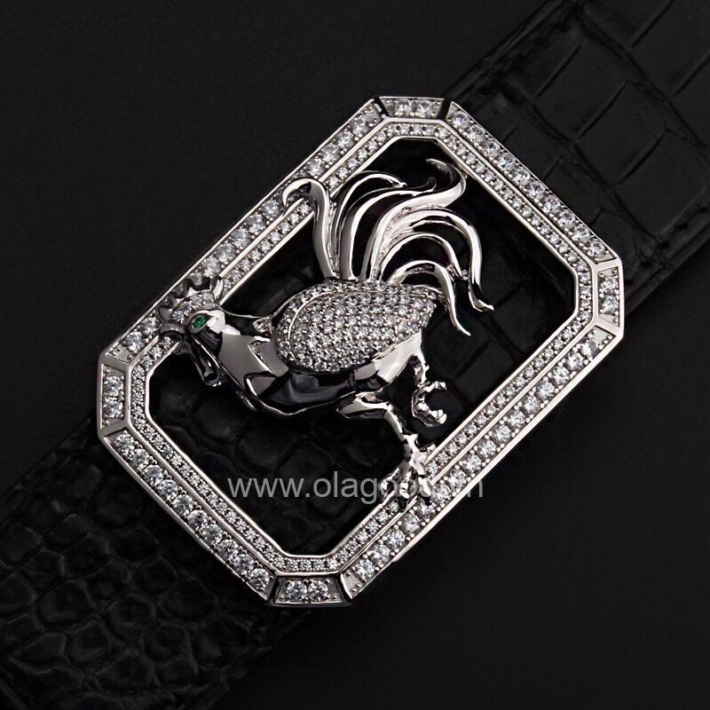 Mặt thắt lưng tuổi dậu bạc ý 925 - KB0152