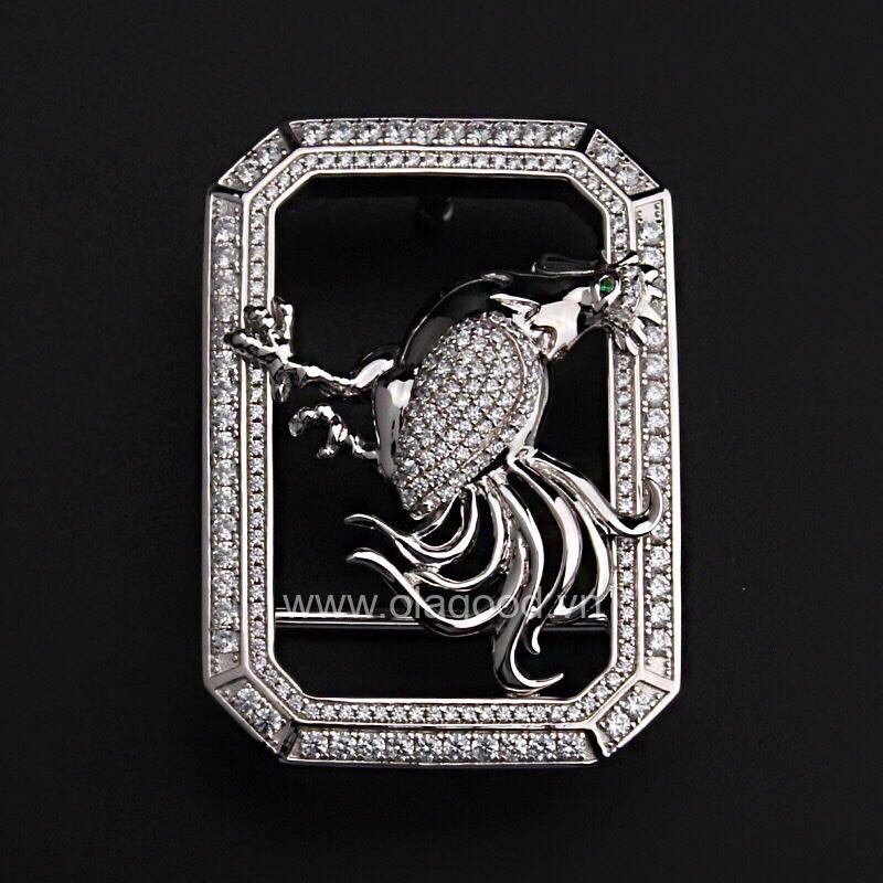 Mặt thắt lưng tuổi dậu bạc ý 925 - KB0152 - Hình ảnh 4