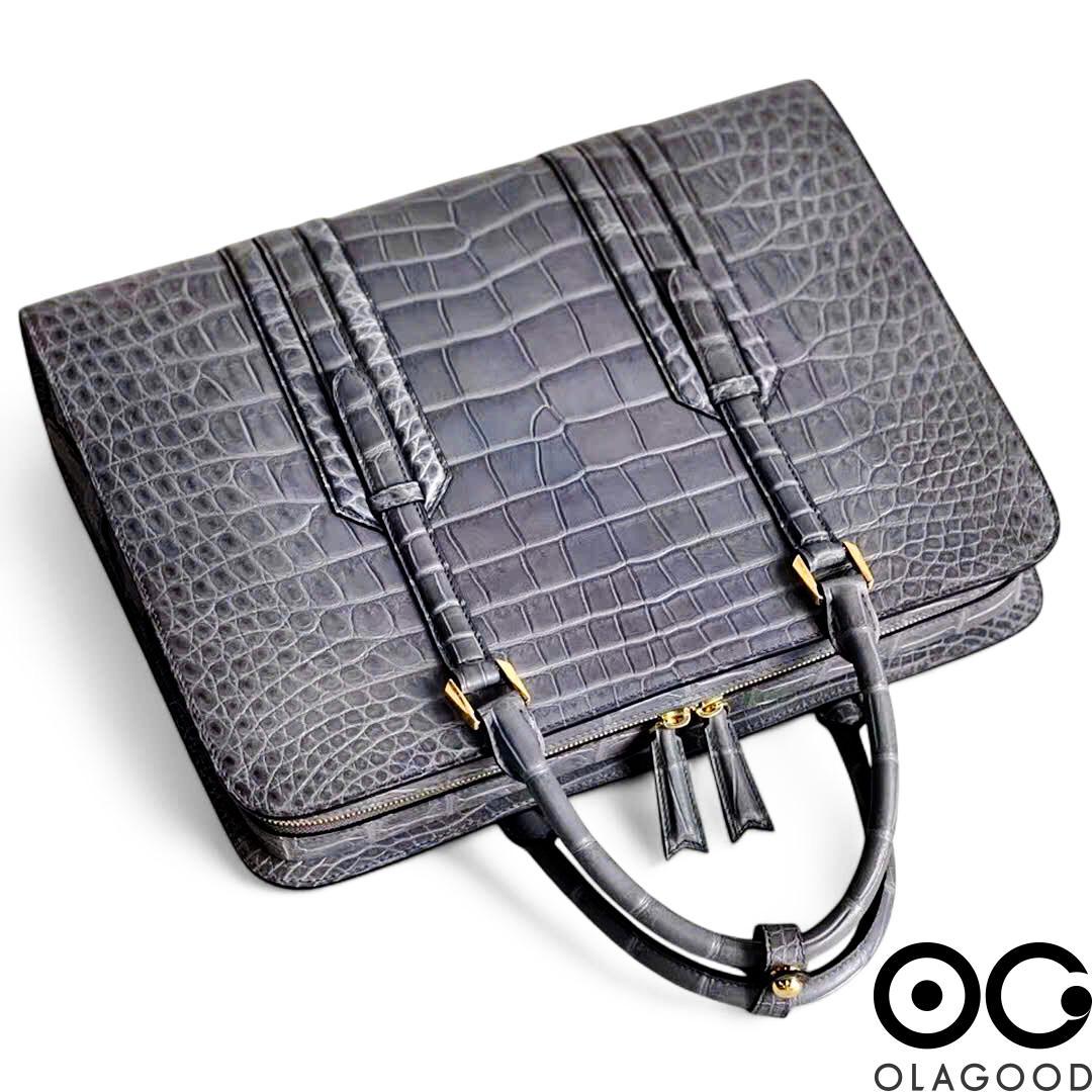 Túi xách laptop nam da cá sấu Nile - CLT0110S - Hình ảnh 5