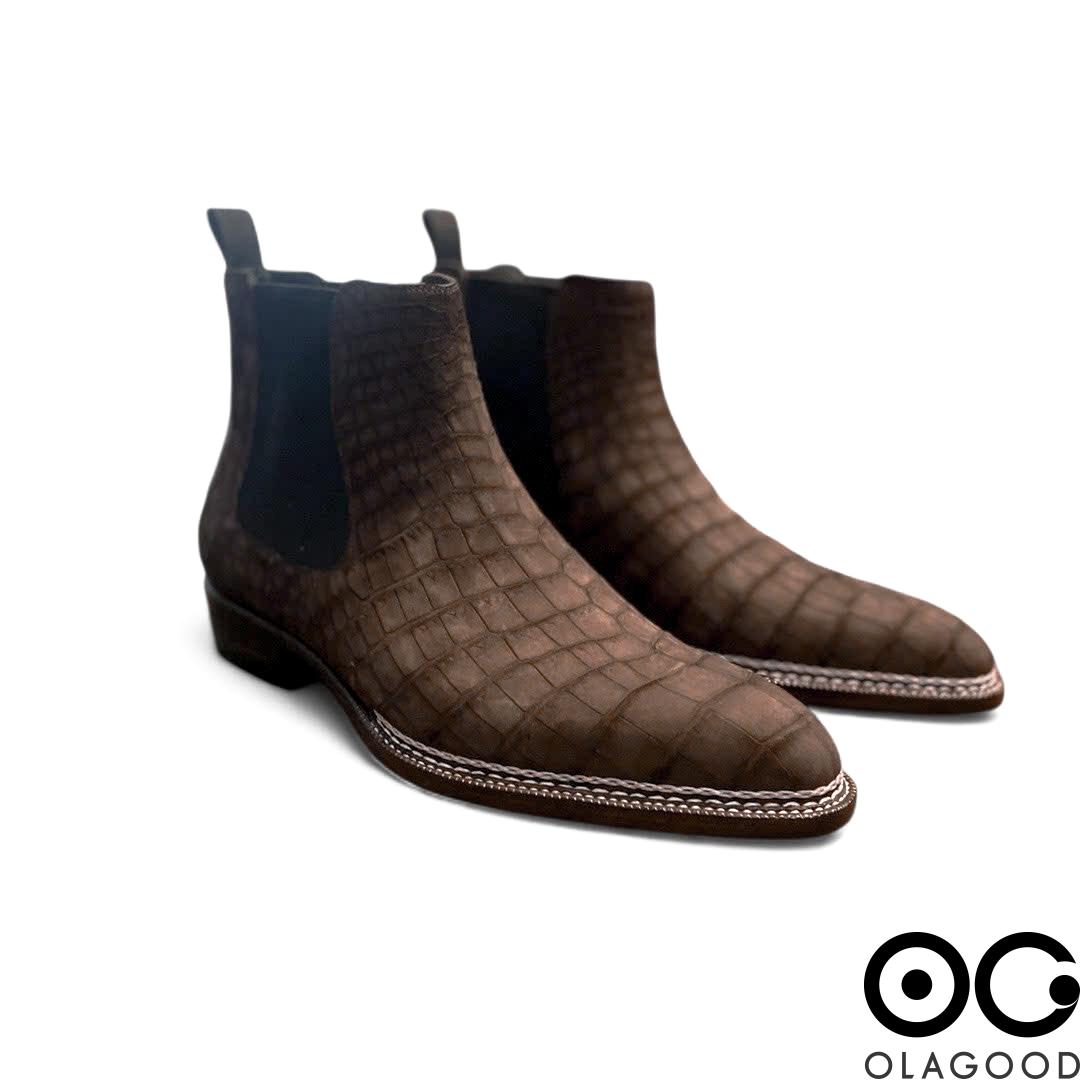 Boots Chelsea da cá sấu Nubuck - GB019S - Hình ảnh 3