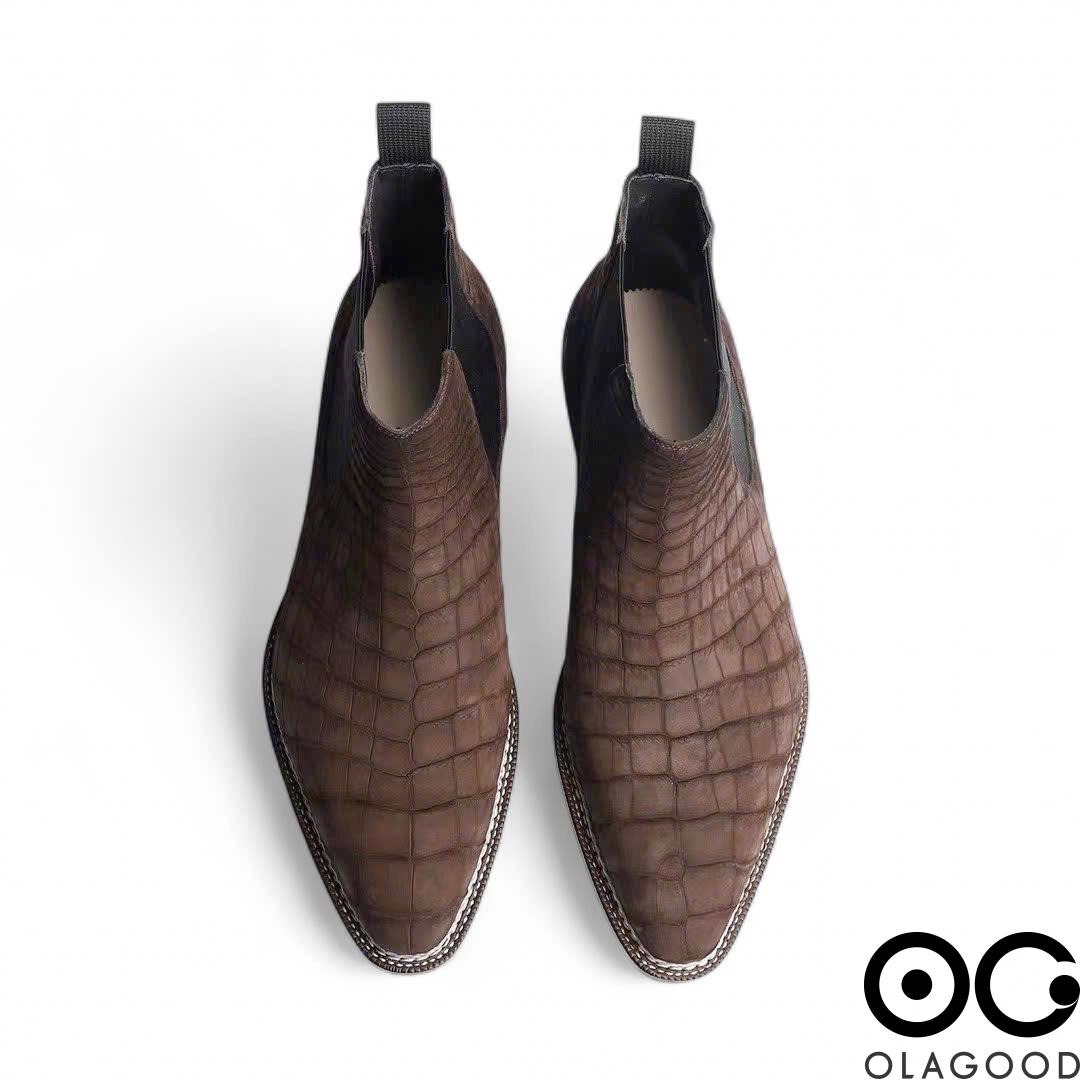 Boots Chelsea da cá sấu Nubuck - GB019S - Hình ảnh 4