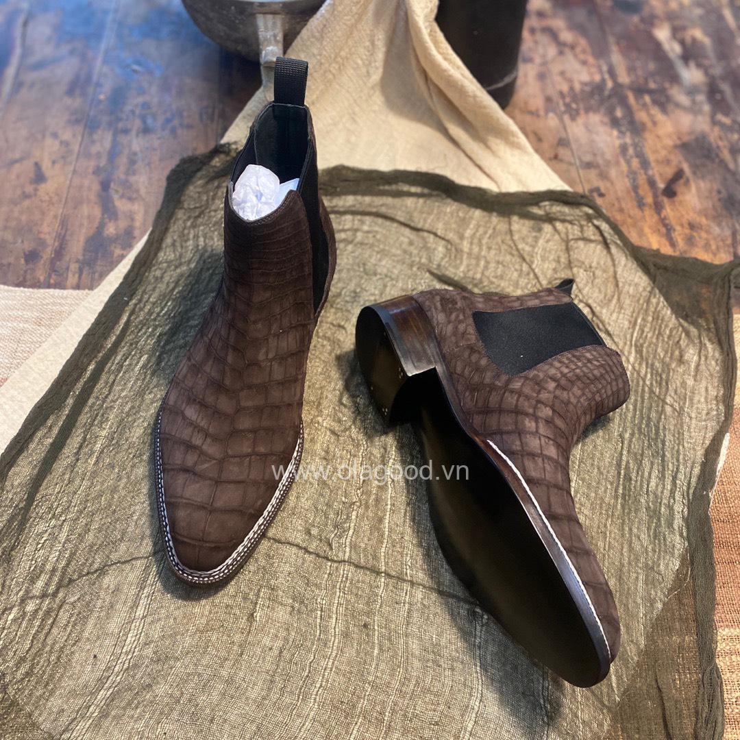 Boots Chelsea da cá sấu Nubuck - GB019S - Hình ảnh 7