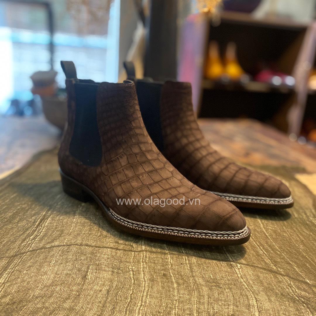 Boots Chelsea da cá sấu Nubuck - GB019S - Hình ảnh 8