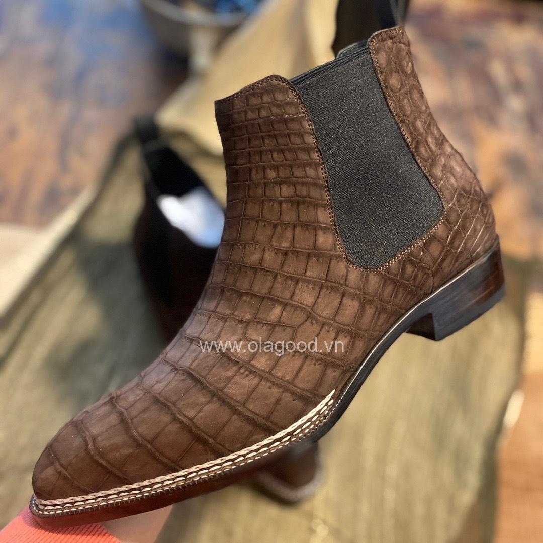 Boots Chelsea da cá sấu Nubuck - GB019S - Hình ảnh 9