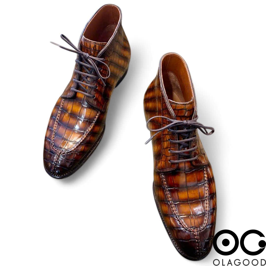 Boots nam da cá sấu cao cấp - GB0110S - Hình ảnh 4