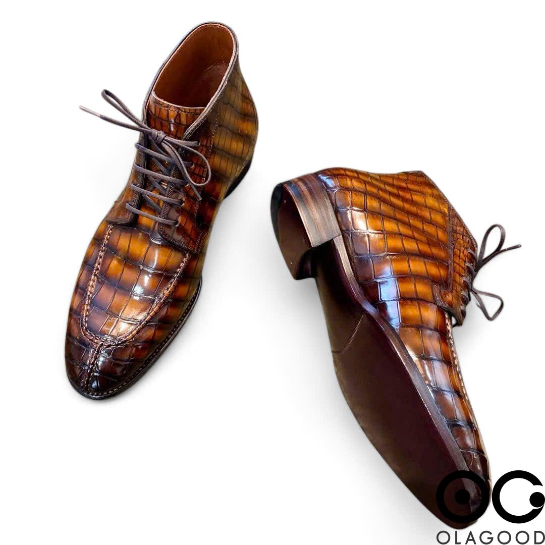 Boots nam da cá sấu cao cấp - GB0110S - Hình ảnh 5