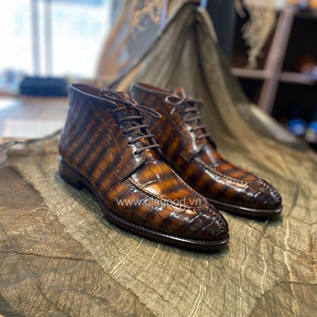 Boots nam da cá sấu cao cấp - GB0110S - Hình ảnh 7