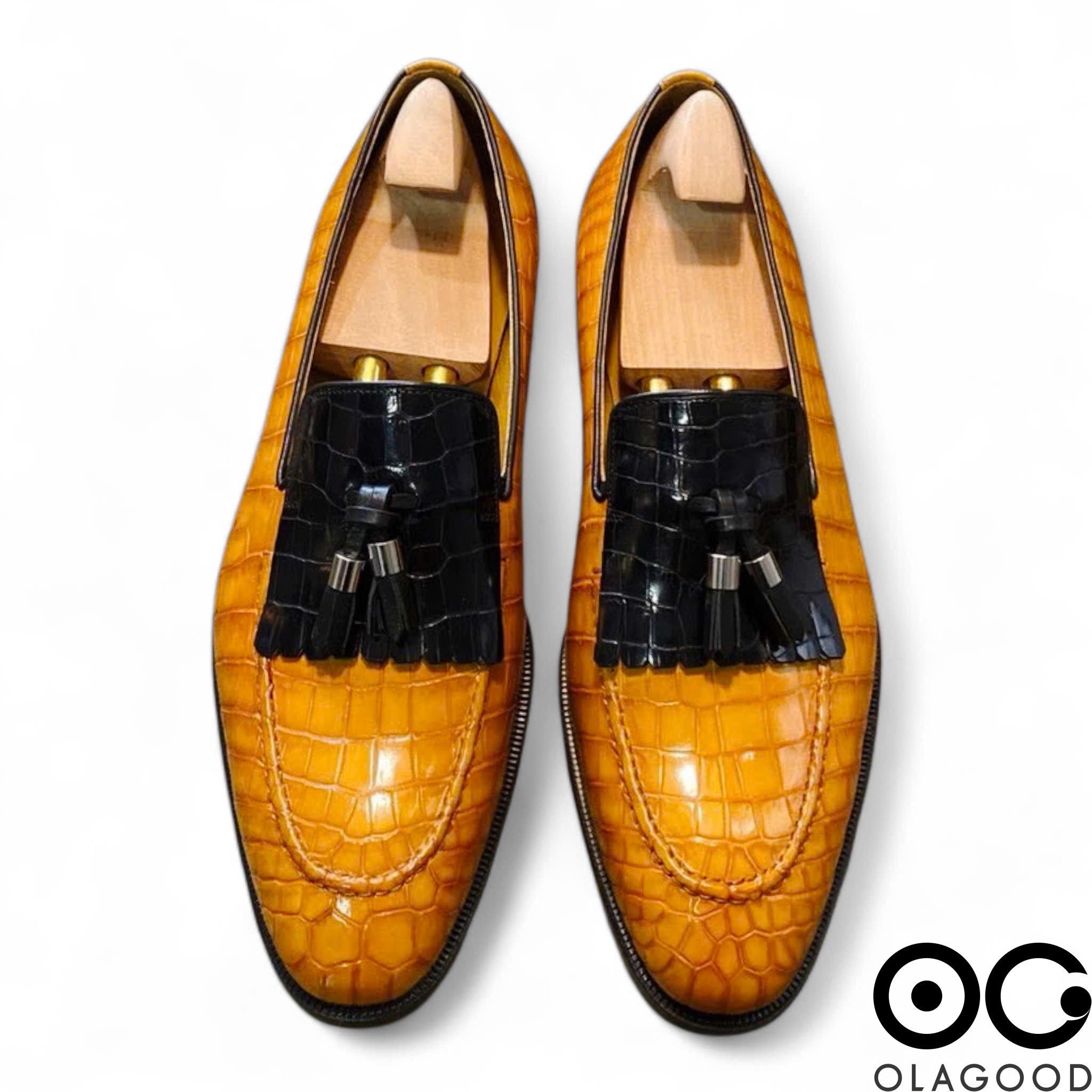 Giày goodyear handmade cá sấu nam - GGP0115S - Hình ảnh 3