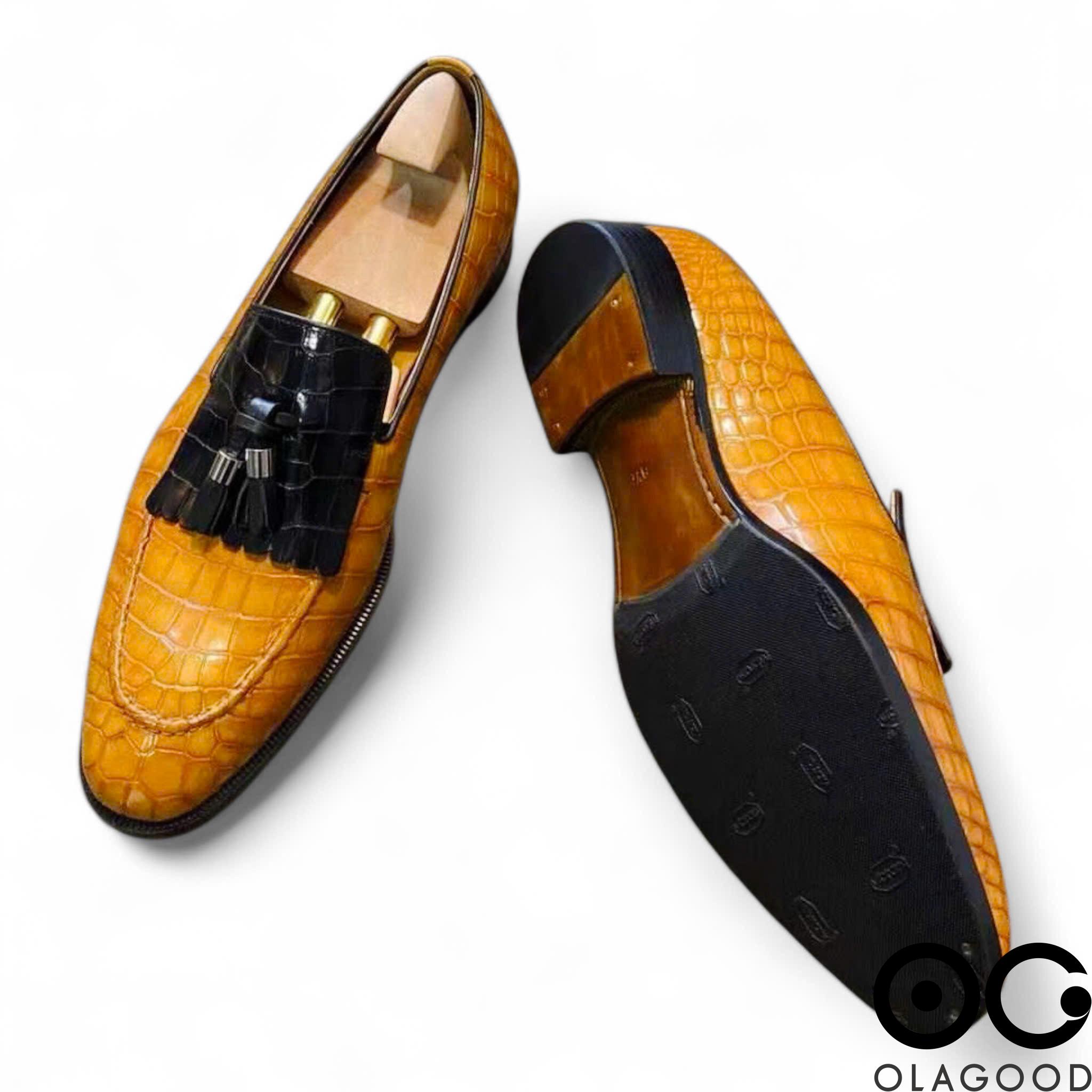 Giày goodyear handmade cá sấu nam - GGP0115S - Hình ảnh 6