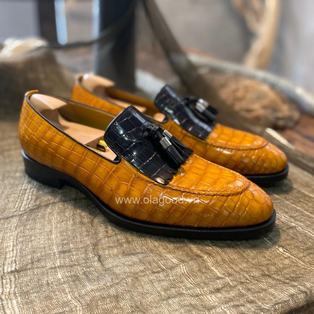 Giày goodyear handmade cá sấu nam - GGP0115S - Hình ảnh 9