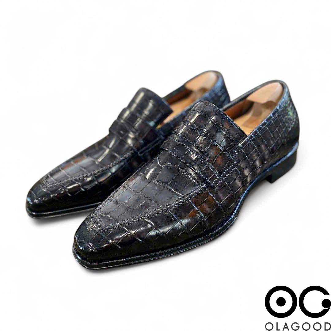 Giày nam cá sấu – Goodyear handmade - GGP0126S